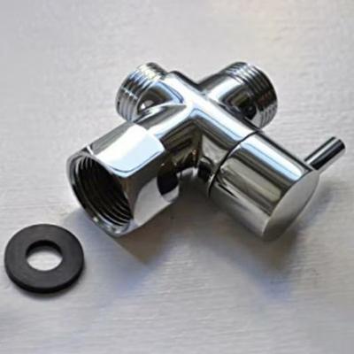 Zawór trójdrożny przełączający G1/2 cala adapter typu T konwerter zawór mosiężny przełącznik wody do baterii prysznicowej łazienkowej słuchawki prysznicowej