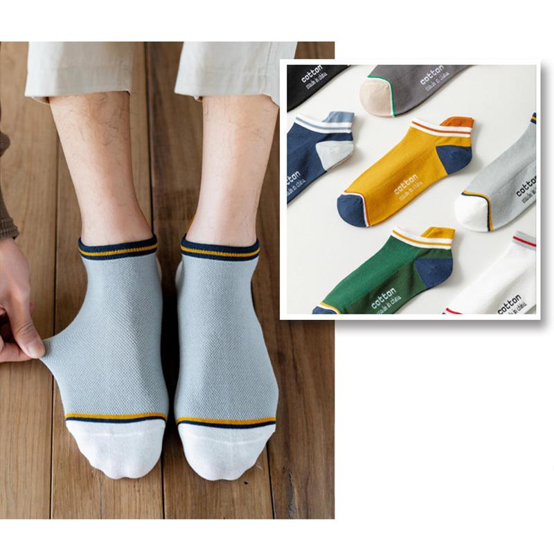 LKWDer 3 Paar Frühling Sommer Low-cut Sport Mesh Herren Bootssocken Socken Herren Schweißabsorbierend Atmungsaktiv Kurzer Schaft Baumwollsocken