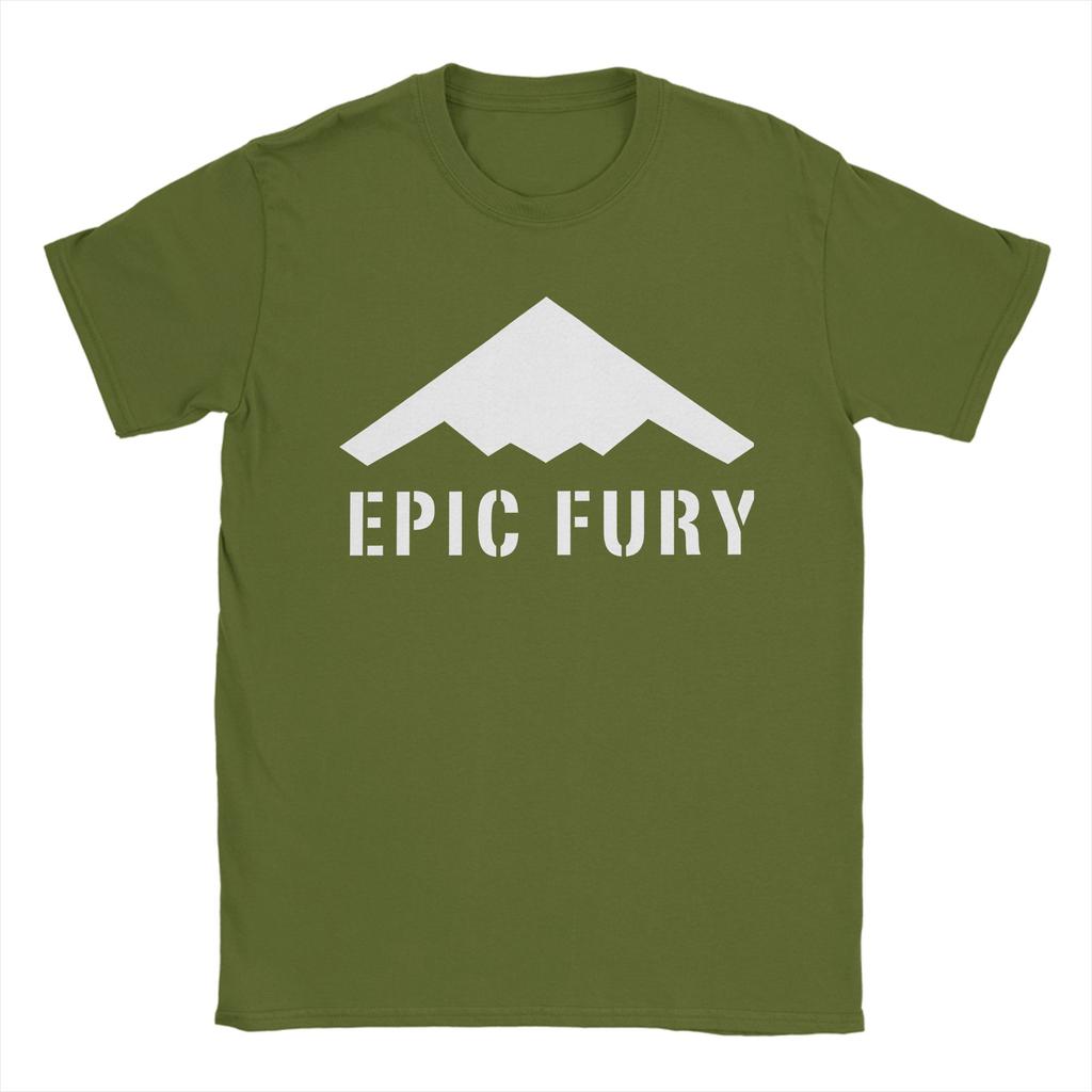 Operation Epic Fury 2026 Unisexs T Shirt Vintage Tee Shirt Short Sleeve Round Collar TShirts 100 Cotton Unique Clothes