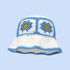 2023 Autumn New Crochet Korean Handmade Bucket Hat Women Weaving Knitted Hat Y2k Fashion Flowers Autumn Winter Beanies Basin Cap