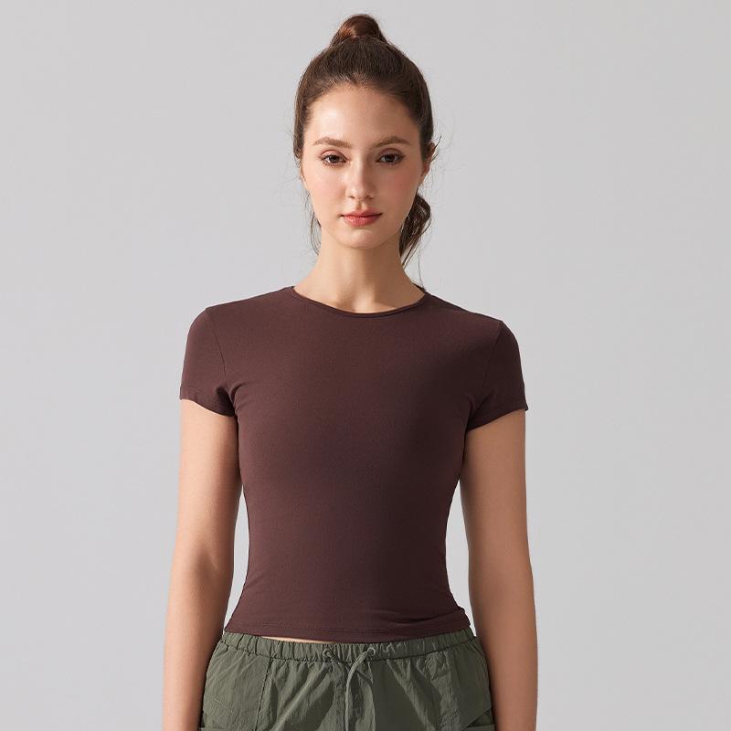 

Легкая дышащая облегающая футболка с коротким рукавом для йоги и бега Extra Large