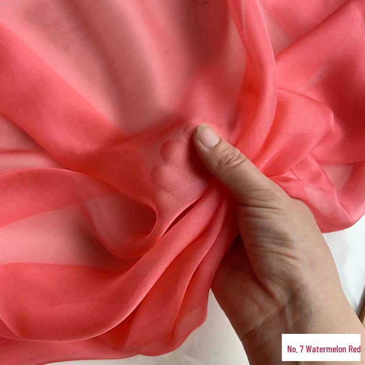 Chiffon di Vera Seta Largo 6 mm: Tessuto di Seta di Gelso Trasparente per Foulard, Vestiti Estivi e Abiti da Sera