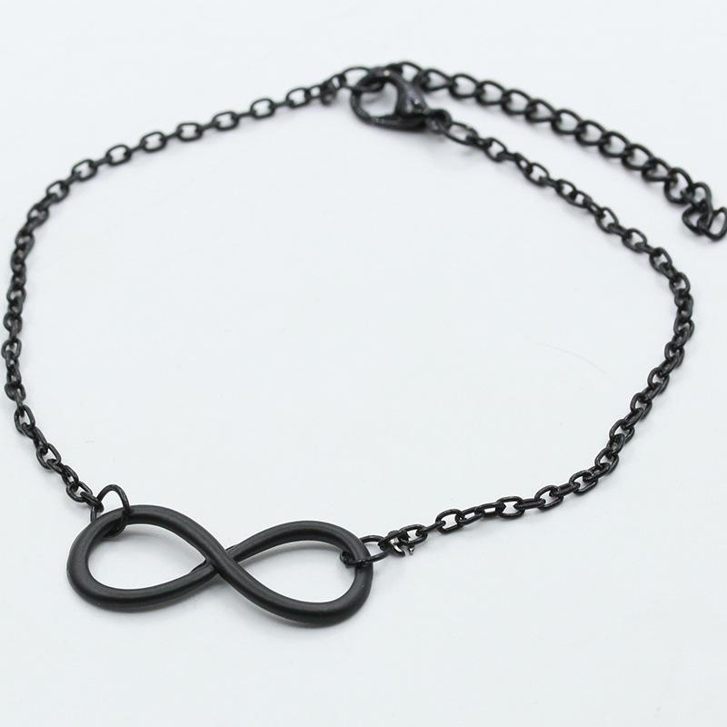 Bracelet en métal à boucle rétro en forme de 8 - Design européen-américain simple, élégant et chic