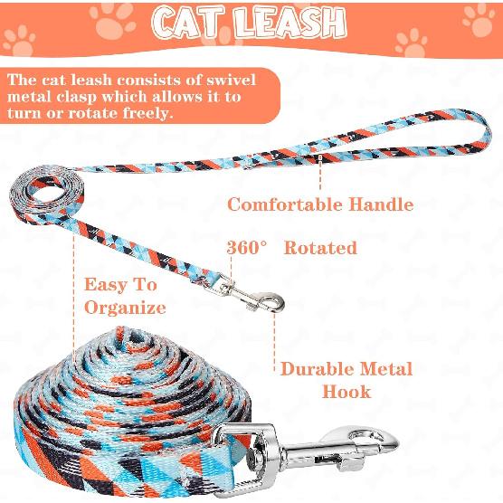 2 Pack Cat Harness and Leash Set, Escape Proof Adjustable Kitten Harness with Leash Collar Lightweight Soft and Comfortable for Small Medium Cats