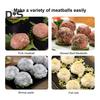 Macchina per polpette in acciaio inossidabile 6/12 palline Macchina per polpette manuale per cucina Pressa per polpette estrusa Strumento per polpette facile da pulire per