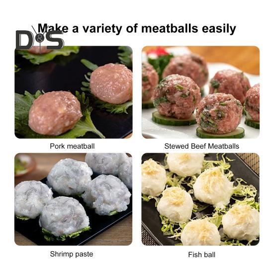 Stainless Steel Meatball Maker 6/12 Balls Manual Meat Baller Machine Kitchen Extruded Meatball Making Press Easy Clean Meatball Making Tool for