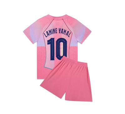 Kids Football Kit Lamine Yamal 10 Polyester Pink