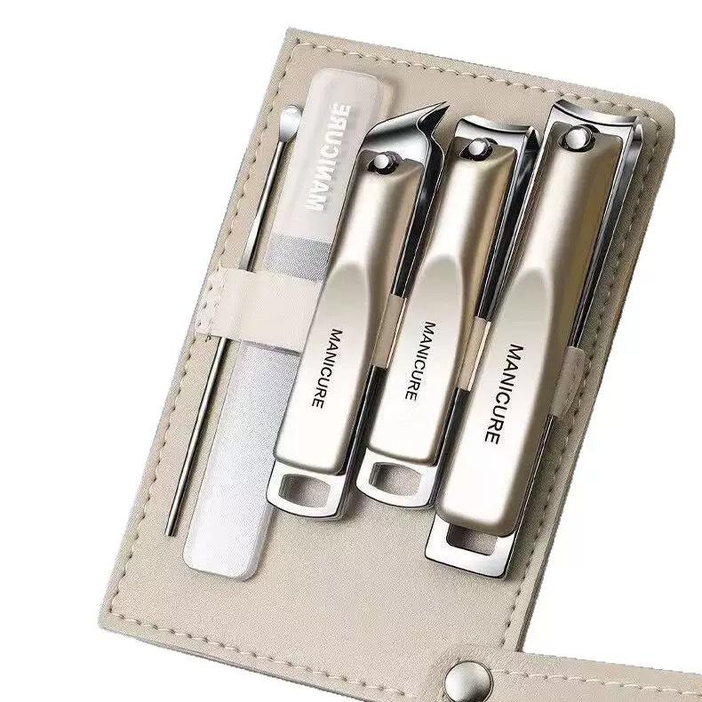 Precision German Nail Clippers Set: Men's & Women's Home Manicure Tools with Angled Nail File
