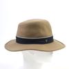 Excellent HERMES Hat Serie Buttons, Leather, H Logo All-over Felt Lining Beige Cashmere 57 Used