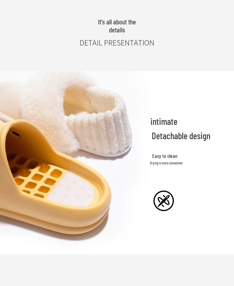 Cozy Winter Dog Slippers: Detachable, Versatile, Warm Cotton with EVA Sole - Cute & Dirt-Resistant for Outdoor Use