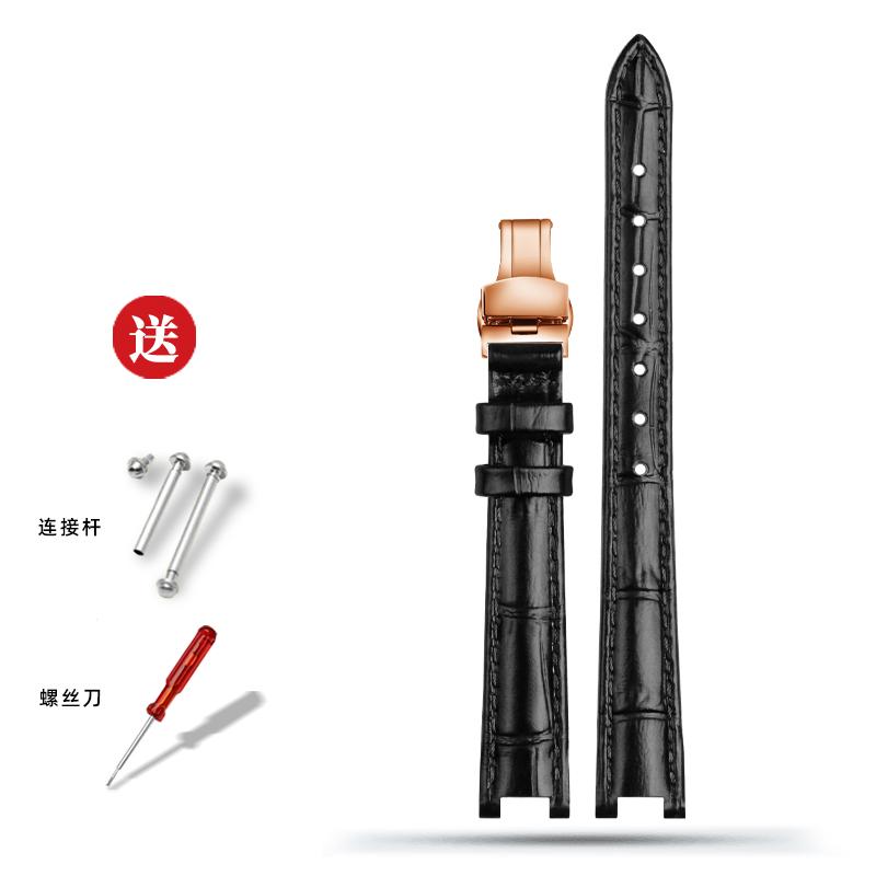 For Tissot Little Beauty T126.010 Jiali Series Women's Genuine Leather Watch Strap Bracelet Cowhide Chain Notch 12*4mm 14*5mm