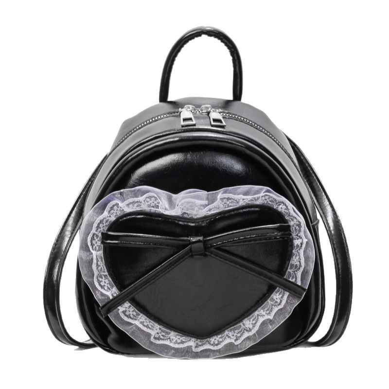 Fashion Lace Bow Backpack Women's 2025 New Trend Small Fresh Schoolbag Shopping Hand Carry Backpack