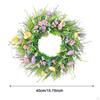 Artificial Flower Wreath Green Leaves Decorative Spring Hanging Garland for Front