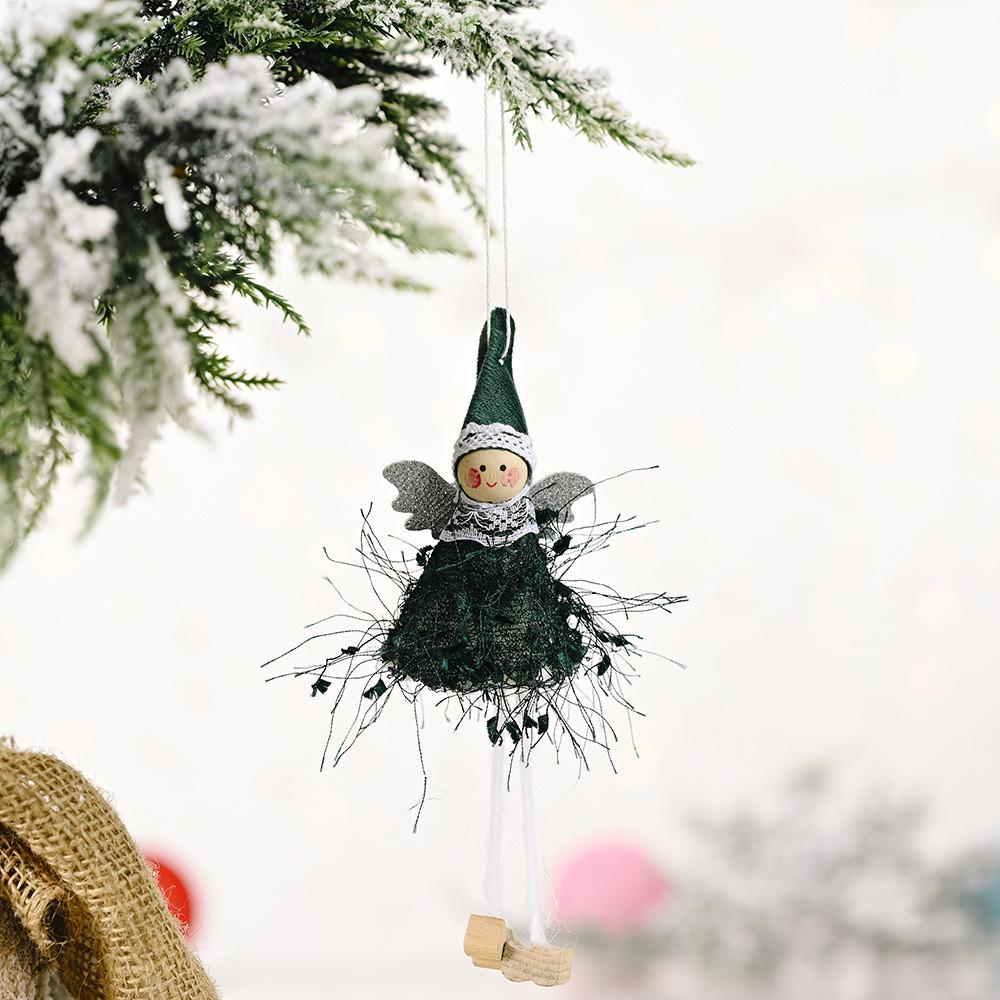 Einzigartige Plüsch Mädchen Hängelbeine Figur Für Fröhlichen Weihnachtsbaumschmuck