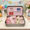 Mini Bunny Plush Easter Gift Set Soft Plush Bunny Toy Plush In Tin Comfortable Adorable Decoration Baby Shower Birthday Present