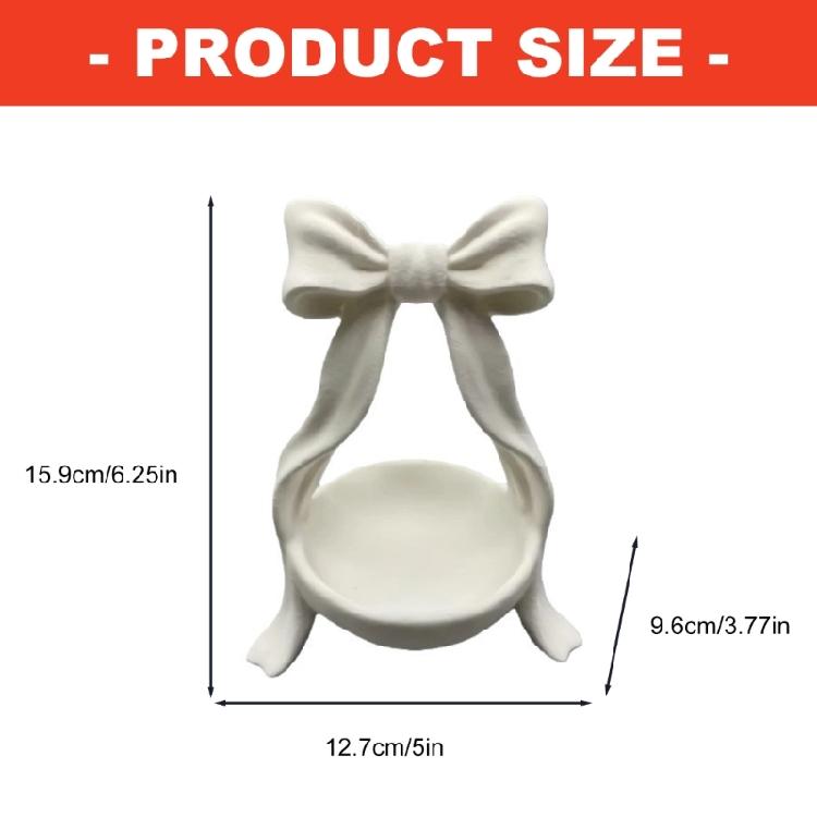 Decorative Butterfly Bowknot Tray for Key and Accessory Organization Display Stand for Earring Necklace Rings