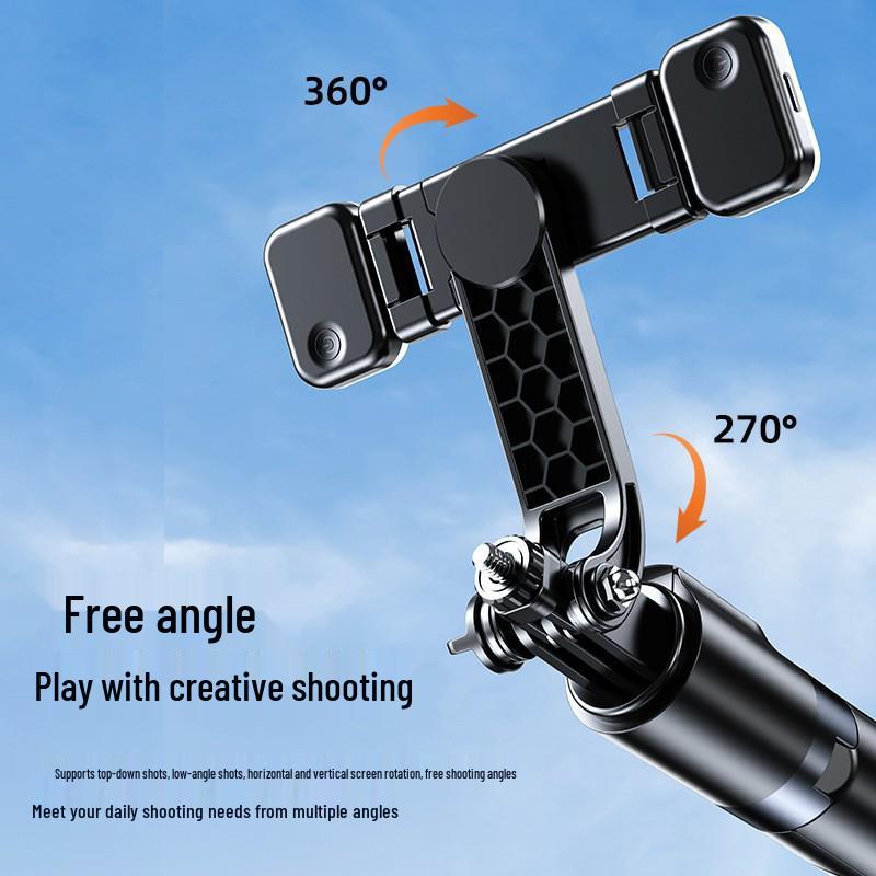 Universal Bluetooth Selfie Stick Tripod - Portable Telescopic Pole for Travel and Live Broadcasts.