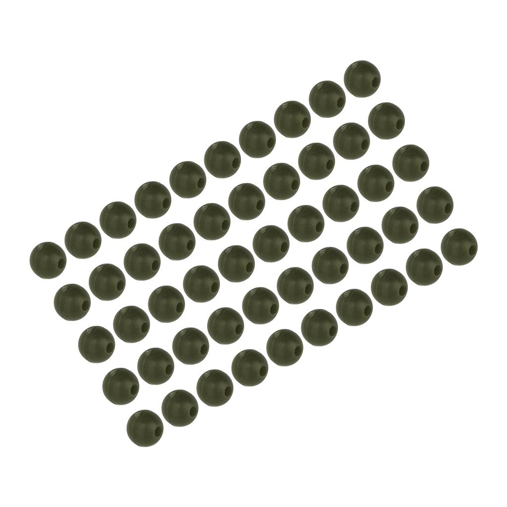 50pcs Carp Fishing Beads Diameter 6mm Soft Carp Fishing Rig Beads Carp Fishing Accessories