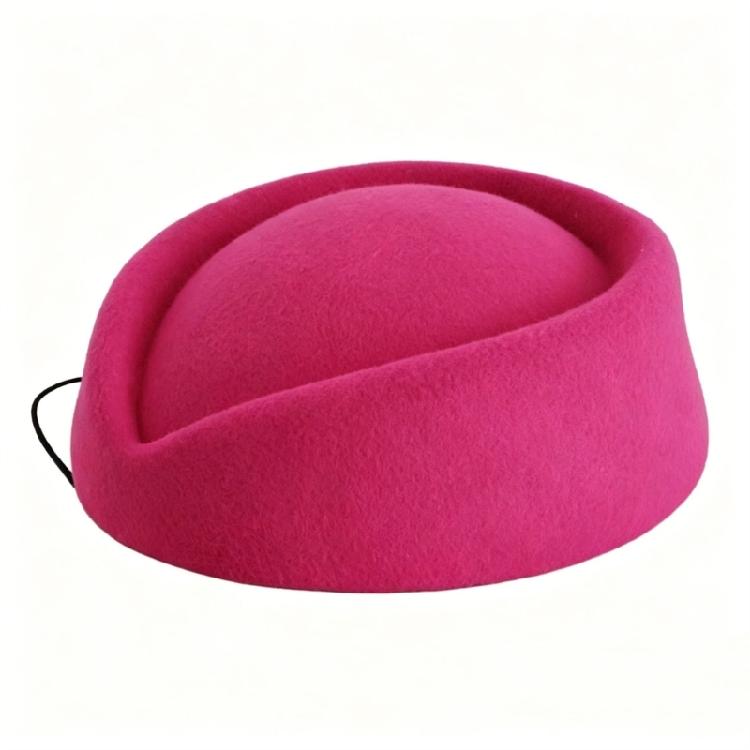 Classical French Flight Attendant Hat Polyester Stewardess Costume Accessoris Women Winter Fashion Headwear