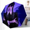 1pc Wednesday Addams Automatic Folding Umbrella, Portable Design with 8 Ribs, Casual Outdoor Accessory HolidayBirthday Gifts Yy250814041