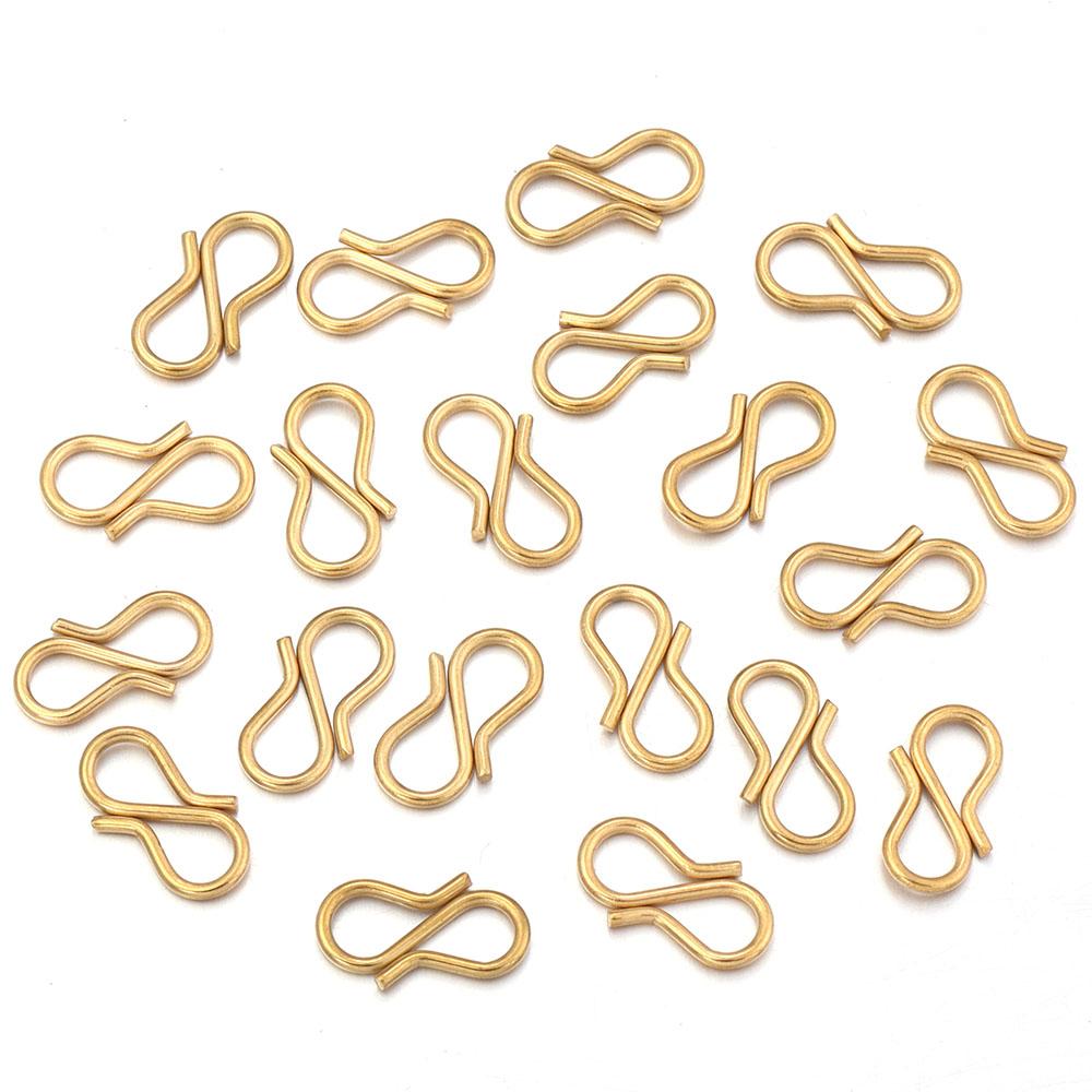 30Pcs Stainless Steel Letter S End Clasps Hooks 7X13mm Bracelet Necklace Chain Connectors Buckle For Jewelry Making Accessories