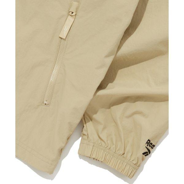 Reebok Twin Vector Color Block Stand Collar Windbreaker Comfortable Breathable Full Zip Jacket Unisex Jacket Beige REJU4EJ39I2