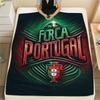 1PC Portugal National Football Team Patterned Flannel Blanket Suitable For All Seasons for Home Decor Warmth and Comfort Gifts Holiday Present