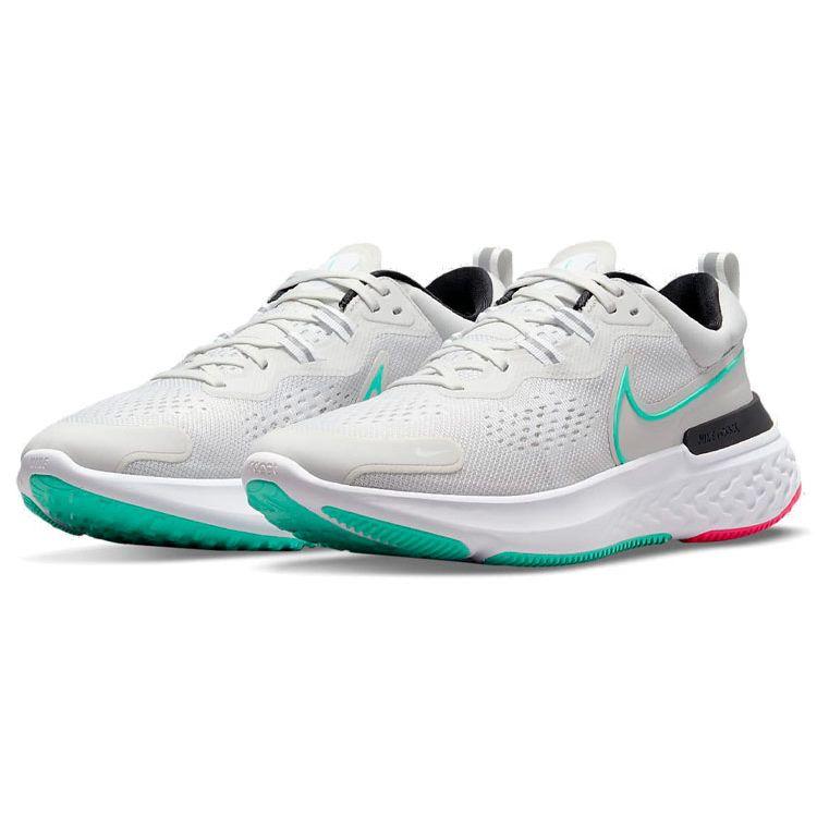 Nike Pánské React Miler 2 Platinum Tint White Dynamic Turquoise CW7121-004