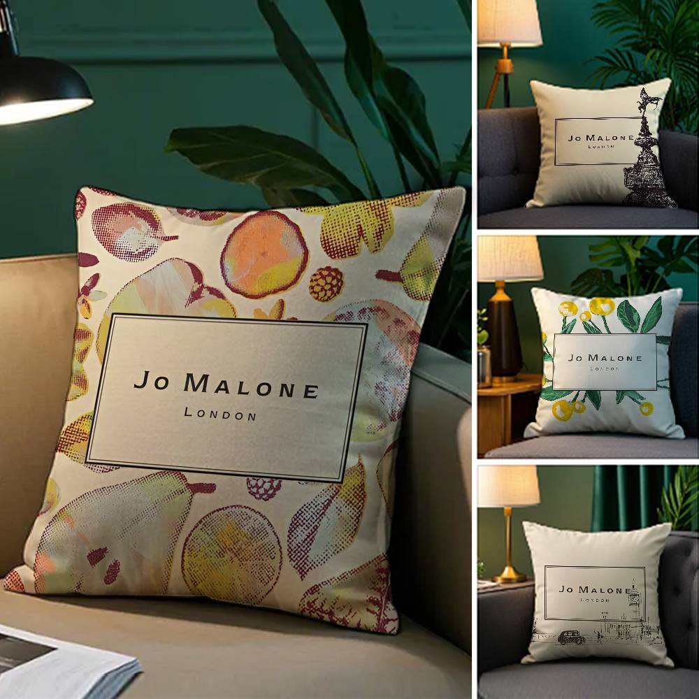 High-end Fragrance Design Print Jo Malone-A Pillow Case Comfort Sofa Bed Silky Elegant Invisible Zipper Decorative Cushion Cover