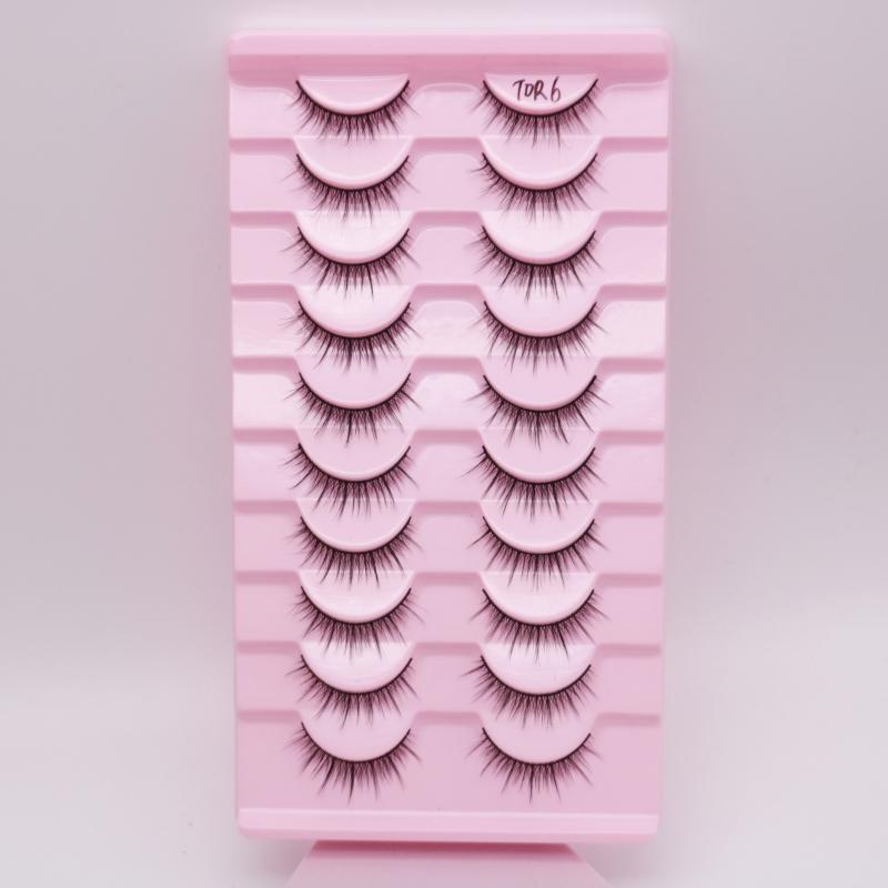 Private Label False Lashes 10 Pairs 3d Faux Eyelashes Natural Styles Makeup Mink Eyelash
