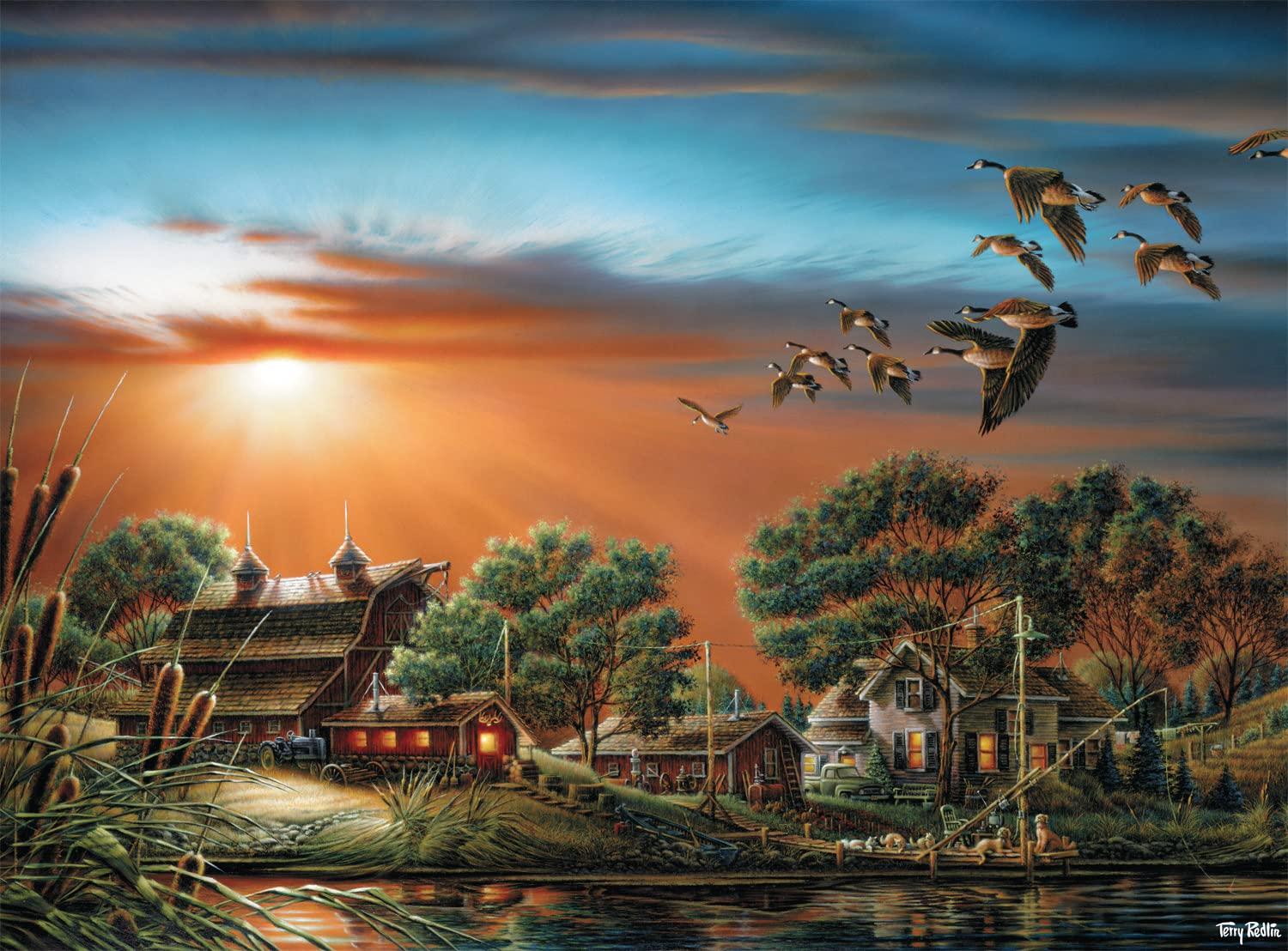 

Buffalo Games Jigsaw Puzzle Terry Redlin Lazy Afternoon 1000 Piece