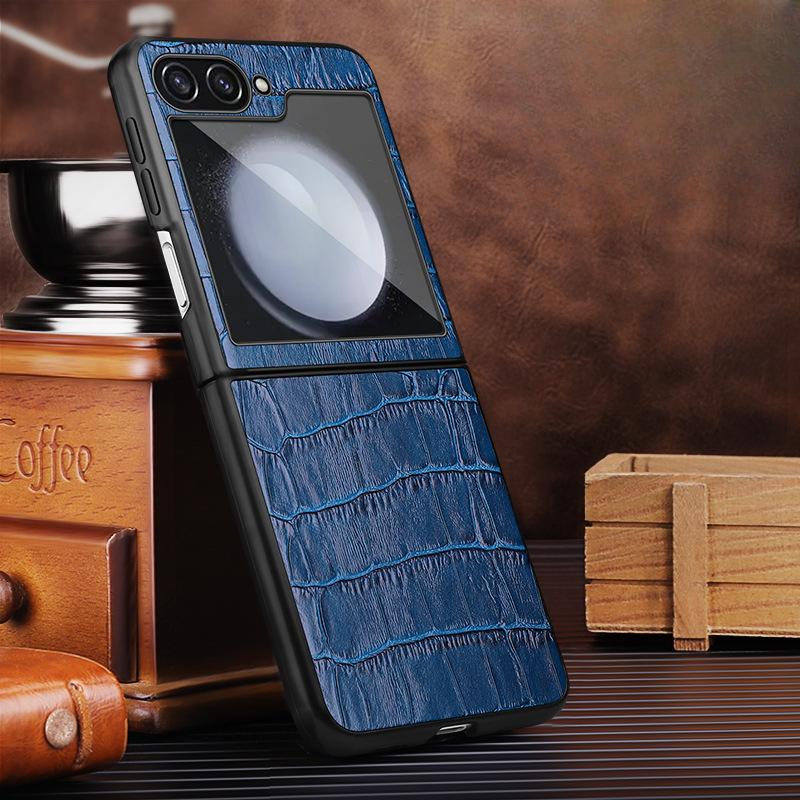 

Подходит для чехла для мобильного телефона Samsung ZFlod5, Натуральная кожа, Складной Zflip6, Полностью закрывающий W24, Простой откидной чехол Flip5, Защита от падений Samsung W 22Flip