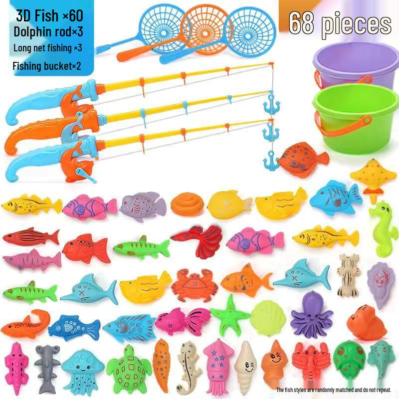 Children's Magnetic Fishing Toy Pool: Pretend Play & Educational Summer Water Game for Boys & Girls