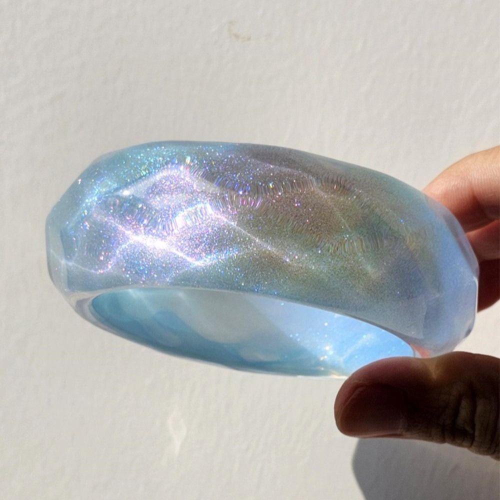 Resin Chunky Bangle Irregular Simple Bangle Creative Gift Cuff Bracelet Jewelry Accessories