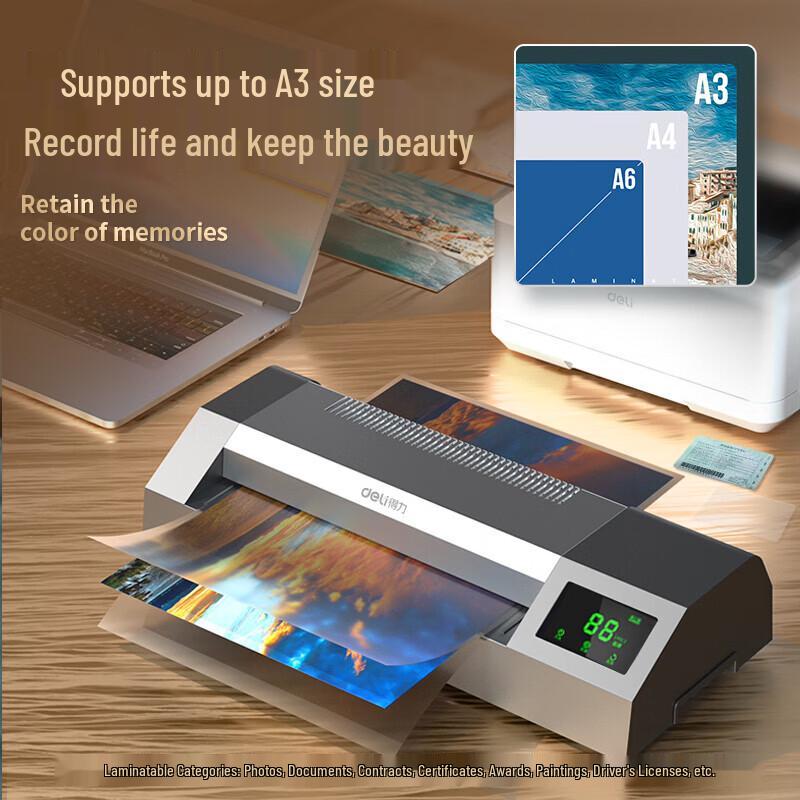 Deli A3/A4 Laminator CN plug (adapter included)