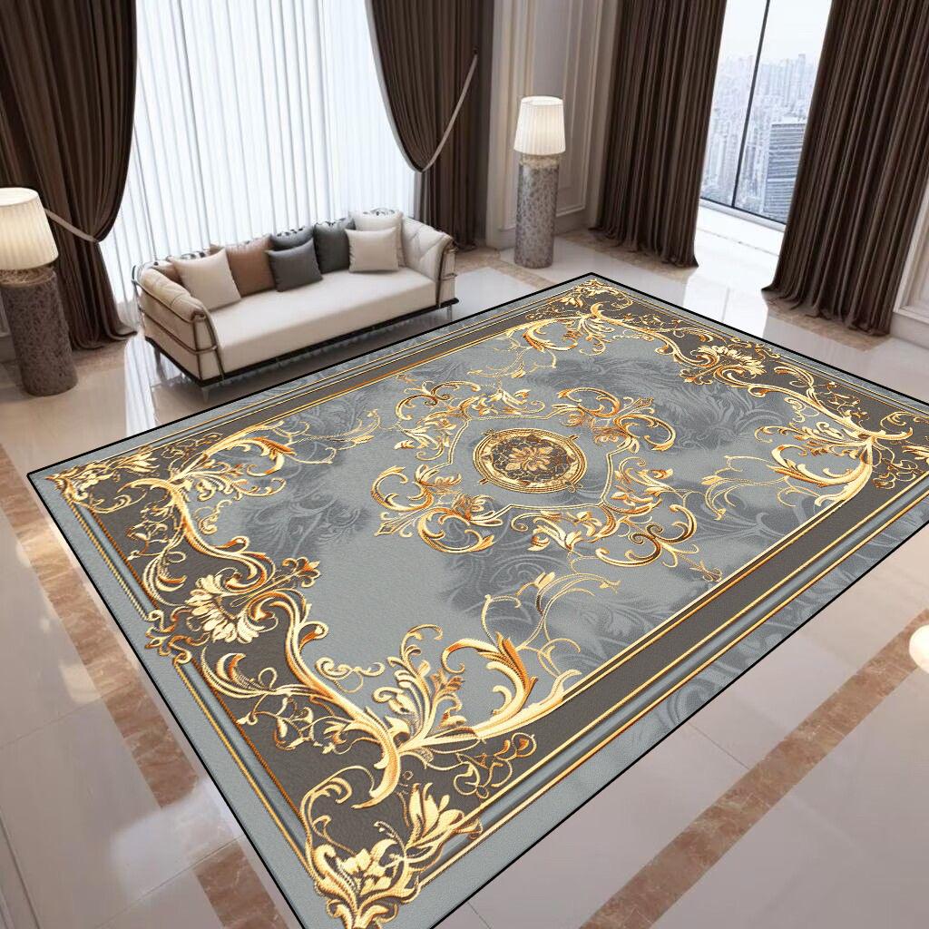 

Большие Роскошные Ковры для Декора Спальни, Зоны Дивана и Журнального Столика, Нескользящий Коврик для Пола, Европейское Украшение Гостиной, Мягкий Ковер 60*90cm