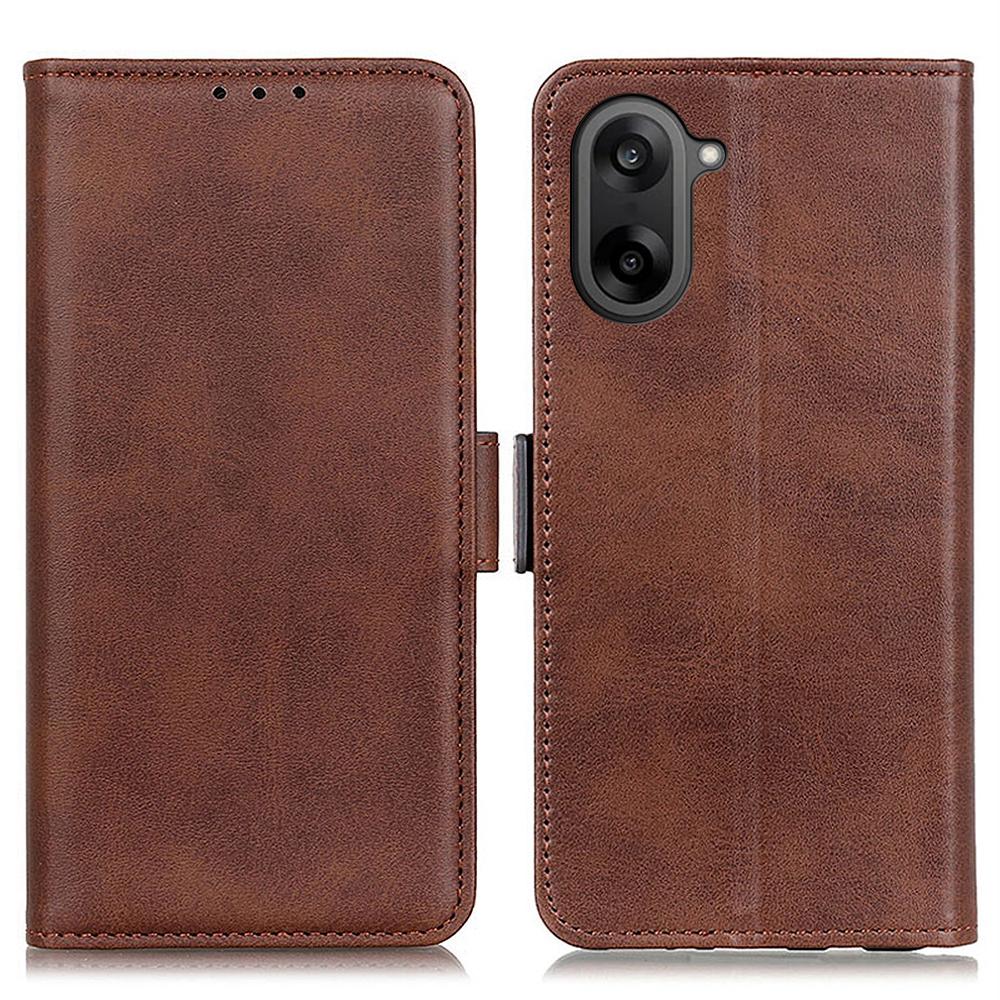 For OnePlus Nord CE5 5G Case Stand Cowhide Texture PU Leather Phone Cover