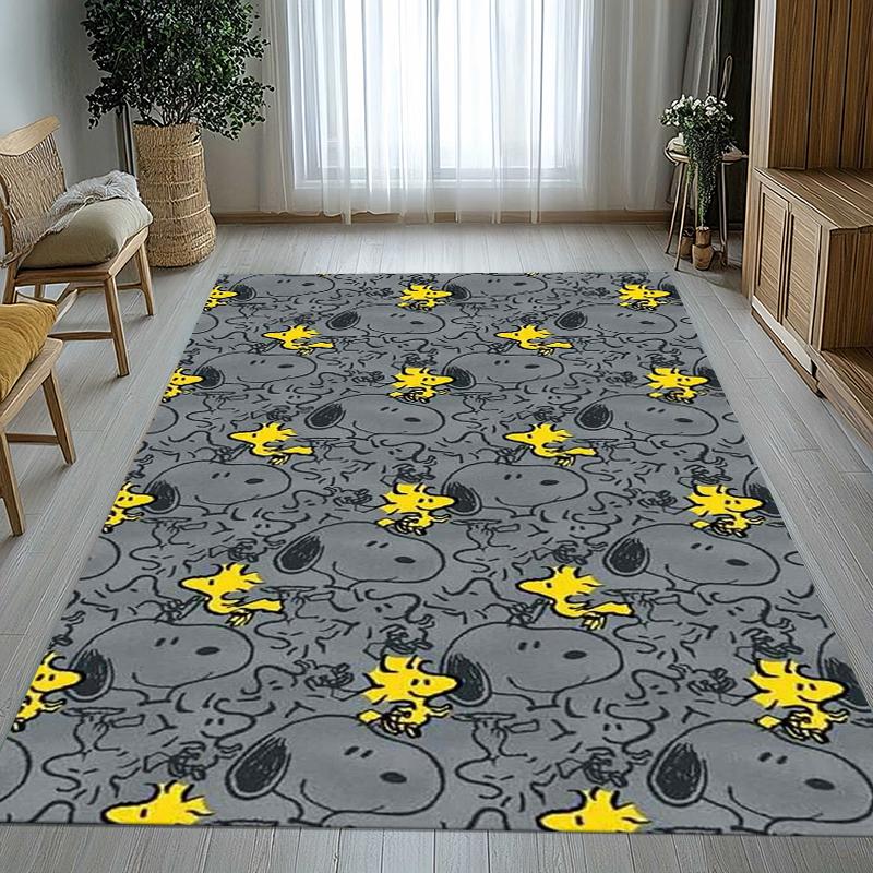 Tappeto Area Antiscivolo Cartoon Cane Snoopy Carino per Soggiorno, Morbido Tappeto per Camera da Letto, Stanza dei Giochi dei Bambini, Divano, Decorazione per la Casa, Zerbino, Regalo
