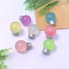 100pcs Resin Simulation 3D Luminous Light Bulb Cabochon Kawaii Embellishments Scrapbook Doll House Acrylic Plastic Lucite Beads