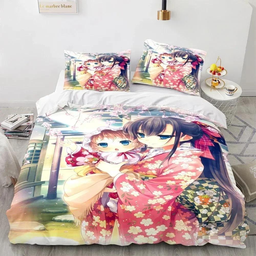 3D Printed Kawaii Girl Bedding Set Anime Sexy Girl Duvet Cover Double Twin Full Queen King Adult Kids Bedclothes Quilt Cover