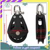 Upgraded High Load Sheave Block Universal-Head Single Pulley Swivel Shackle Sailboat Plain Bearing Block Rope Runner Accessories