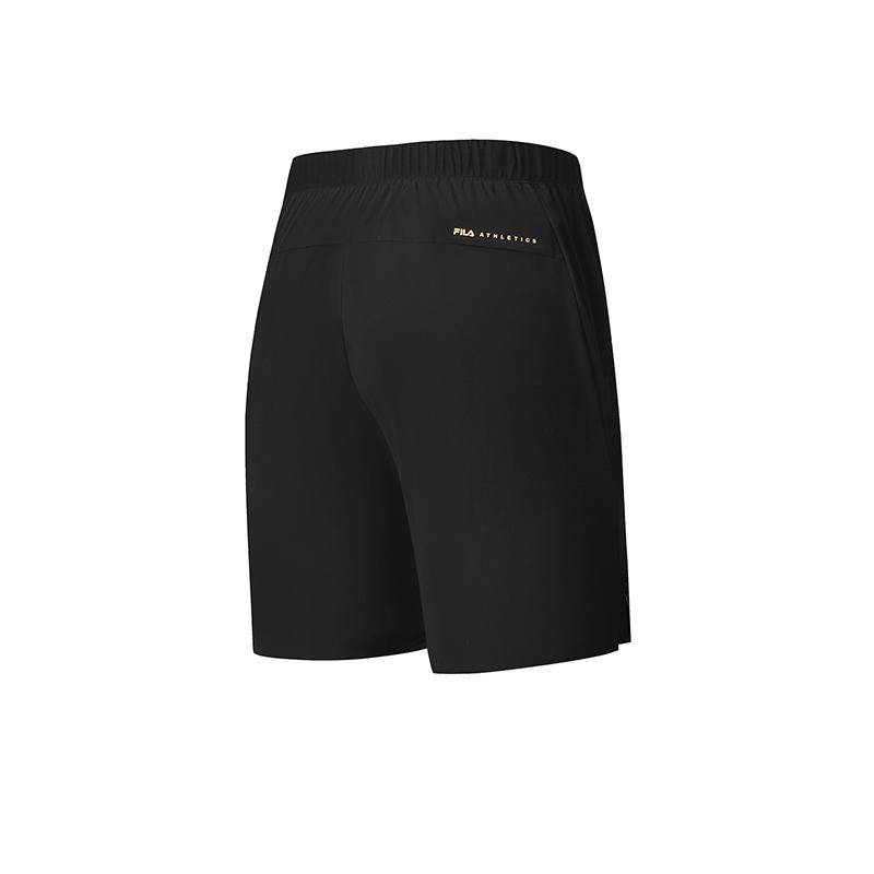 Fila Fitness Solid Color Simple Versatile Five-Point Casual Shorts Men Shorts Deep-Black A11M521805F-BK