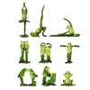Yoga Frog Figurine Resin Couple Frog Ornament Collectible Desktop Frog Statue for Frog Lovers Gift Home Office Decoration