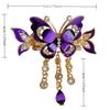 Bling Bling Butterfly Tassel Rhinestone Decor Hair Claw Clip Vintage Boho Ponytail Holder Fashion Women Hair Accessories