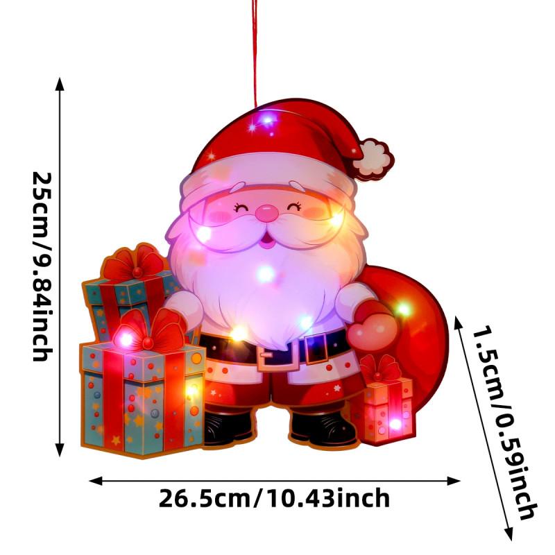 

Клаус Рождество Санта Снеговик Лось Венок Подвеска на дверь Свет Дом Подарок Украшение Santa