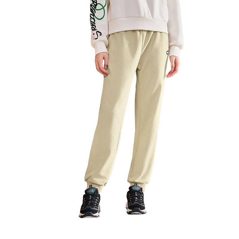 Skechers Fashionable Comfortable Versatile Mid-Rise Knitted Sports Pants Women Bottoms Cream L424W098-028R