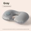 Press-type Inflatable U-shaped Pillow - Portable U-shaped Aircraft Neck Support Pillow - Travel Must-have - Sleeping Cervical Pillow