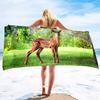 Sika Deer Ultra-Fine Fiber Beach Towel, Super Large Soft Beach Blanket, Absorbent Quick Drying Bath Towel, Swimming Pool Towel