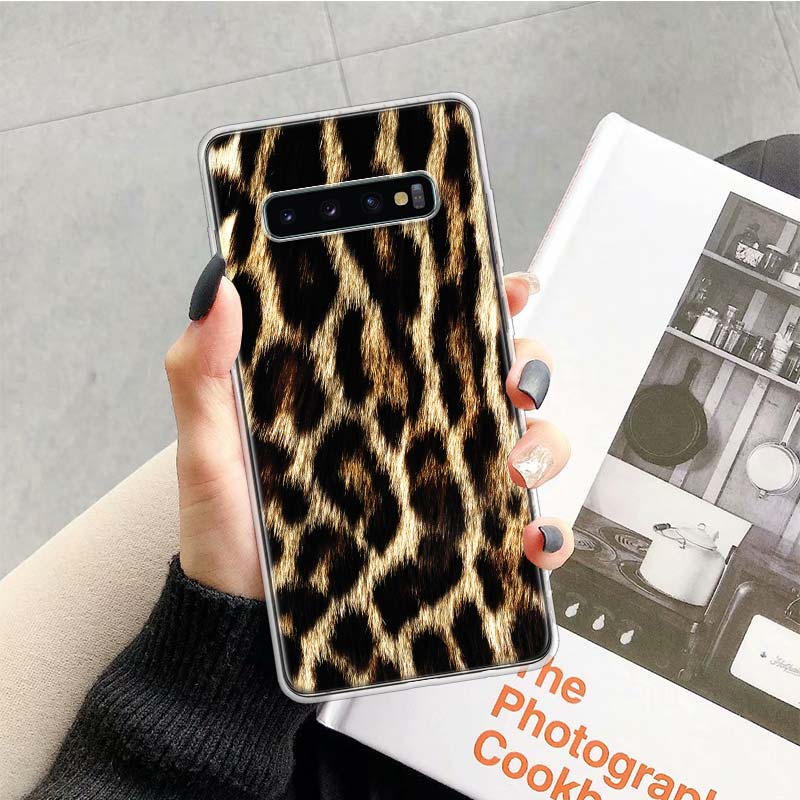 

Tiger Leopard Print Panther Phone Case For Samsung Galaxy S26 Ultra S23 S24 S25 Edge S20 FE S21 S22 Plus Soft Print Shell Cover Samsung S21 FE