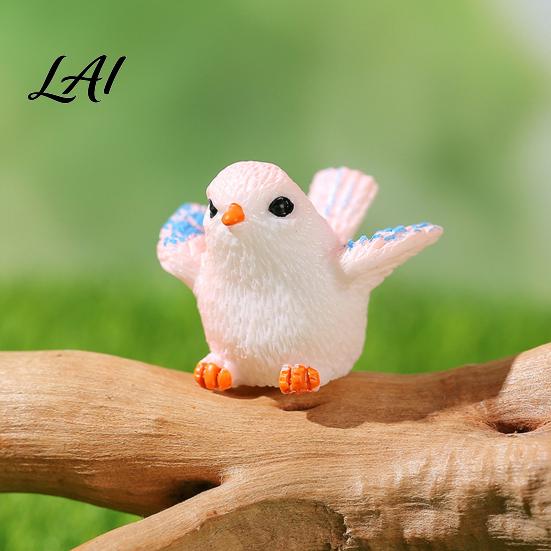 Miniature Scene Decorations for Bonsai 2Pcs Bird Ornaments Micro Landscape Figurines Mini Resin DIY Fairy Garden Accessories Birds Figurines